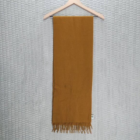 Lacoste Olive Green 100% Wool Scarf-Preppy-Classic-64" - Picture 4 of 6